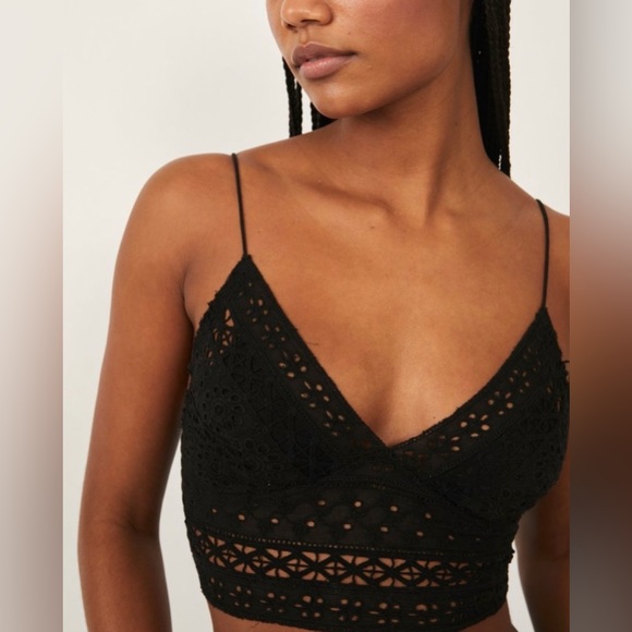 SOLD! NWT Free People Carrie Bralette | BLACK - Picture 2 of 4